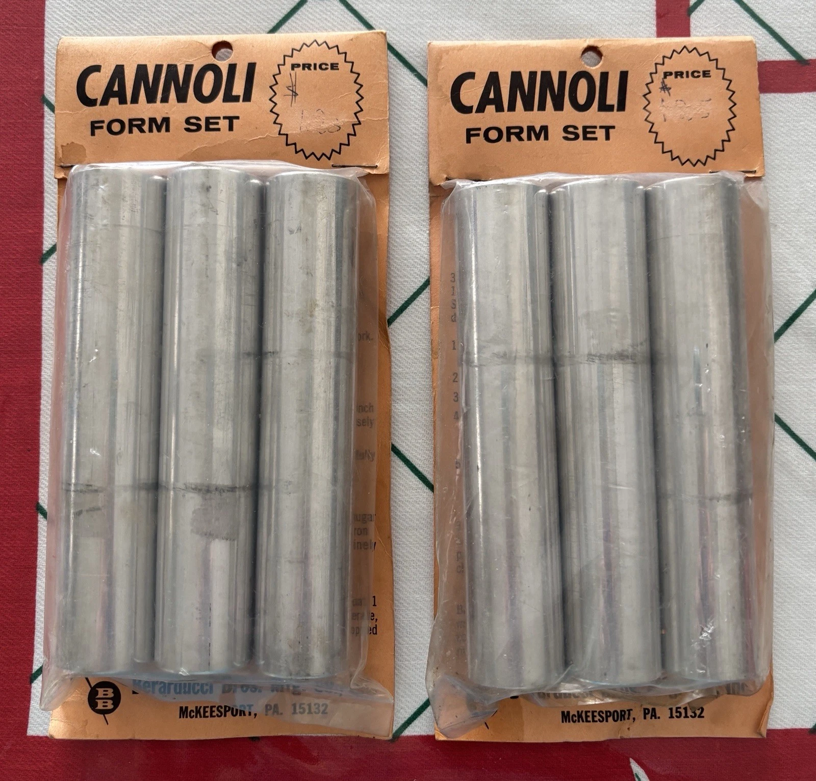 Vtg Berarducci Bros. Steel Cannoli Form 3-Pack Sets - Pastry Tubes