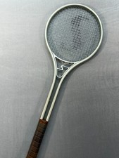 Spalding 4 1/2 M Tennis Racquet Smasher Aluminum Leather Grip Vintage Cover
