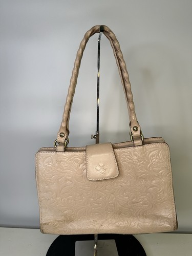 Patricia Nash Rienzo Satchel Tooled Leather Purse - Light Pink Pre-owned