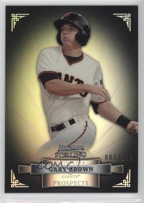 2012 Bowman Sterling Prospects Refractor 63/199 Gary Brown #BSP8 0l2
