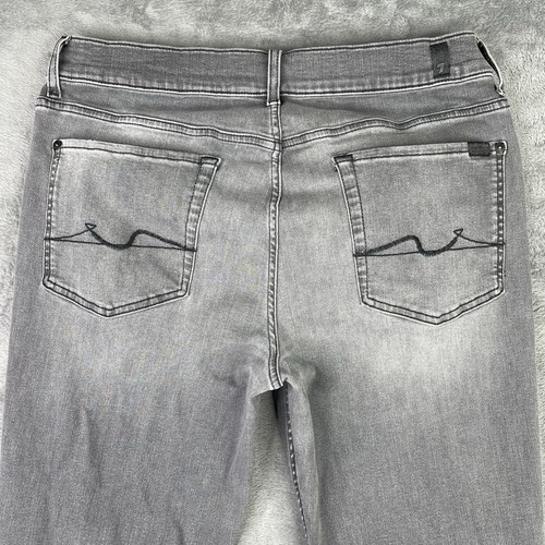 Jeans uomo 7 for All Mankind 34x32 nero grigio elasticizzato slimmy preppy invecchiato - Foto 9 di 17