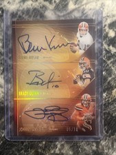 🔥2025  Silhouette NFL Cleveland Browns Triple Auto Kosar Quinn Manziel 05/10
