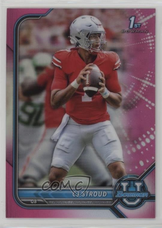 2021-22 Bowman U Chrome Prospects Pink Refractor CJ Stroud #3 o8g