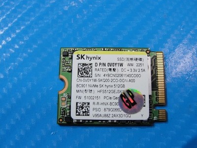 Dell 7440 SK Hynix 512GB NVMe M2 SSD Solid State Drive HFS512GEJ3X108N V0Y1W