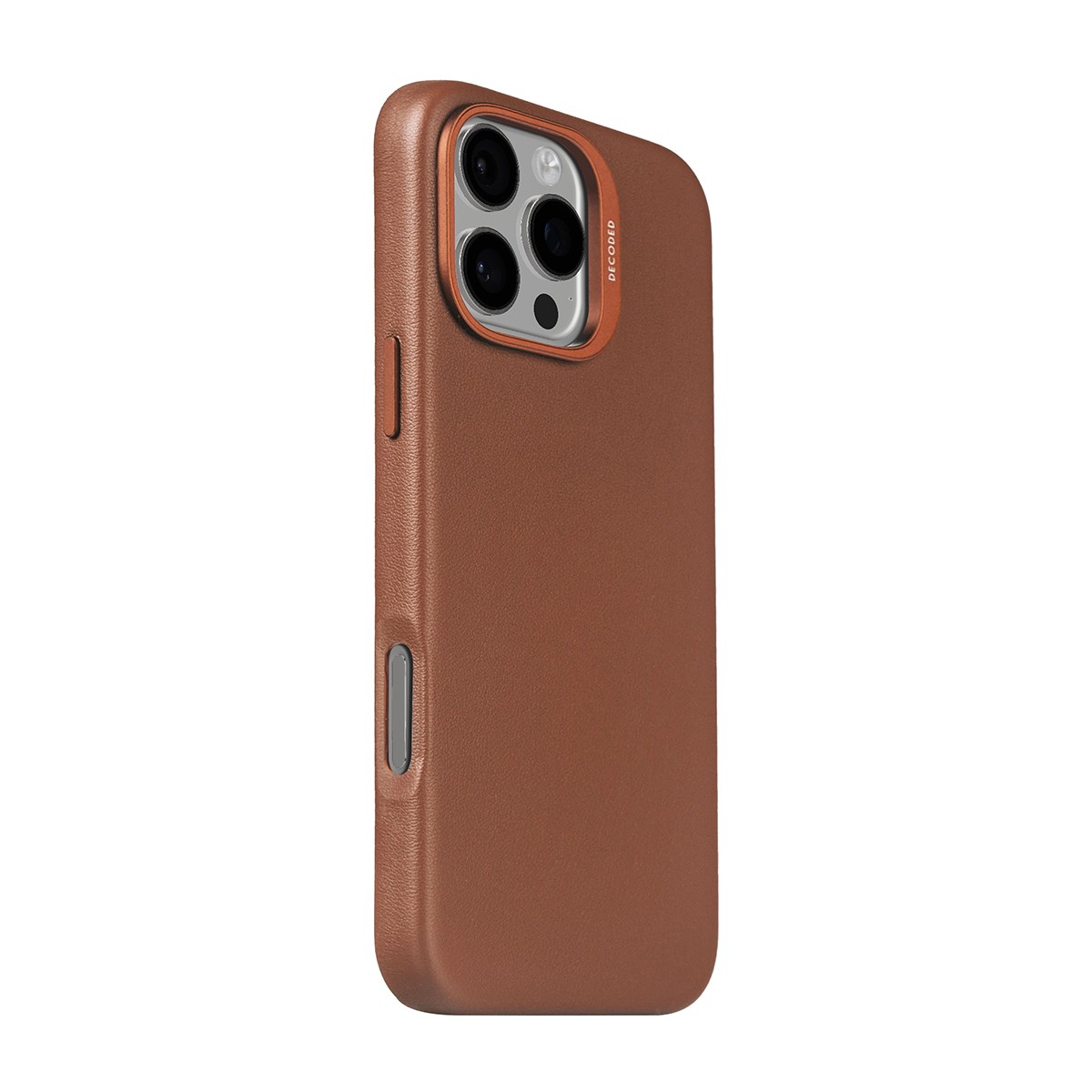 Coque premium Decoded en cuir véritable marron iPhone 16 Pro Max - 2