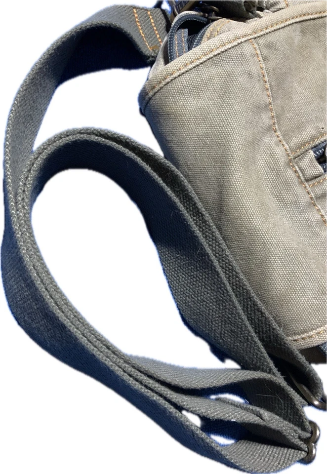 Bolso Bandolera Mensajero de Lona LL Bean Vintage Verde Ejército Bolso Utilitario Pequeño Foto 3 de 4