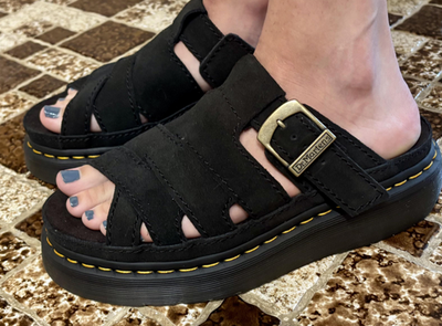DR. MARTENS MAXXY SLIDE Buttersoft E.H. Suede Leather Sandal