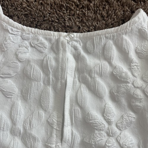 SHEIN White Women's Blouse Flowers XL - Picture 6 of 6