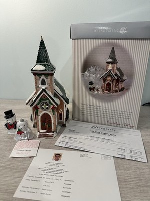Department 56 Santabear - Mistletoe Wedding Chapel Complete Signed! 
