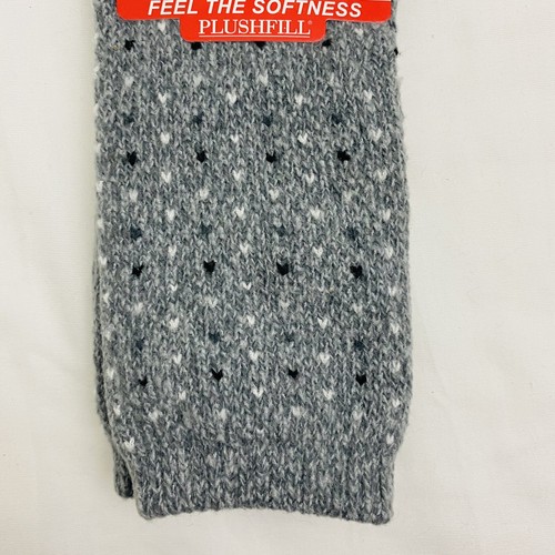 Warm Essentials by Cuddl Duds Leg Layering Knit Crew Socks Spotted 4-10 Gray - Picture 4 of 7