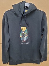 Polo Ralph Lauren Big  Tall Toggle Bear Black Hoodie Sweatshirt Sz LT - 4XLT