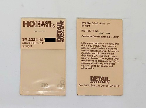 DETAIL ASSOCIATES American HO Scale Detailing Parts - Multi Listing - Picture 122 of 203