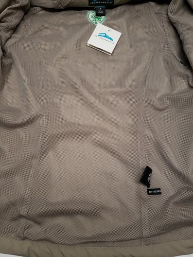 Tri-Mountain Windbreaker Jacket Women Medium Tan Lightweight Hooded Full Zip NWT - Picture 5 of 12