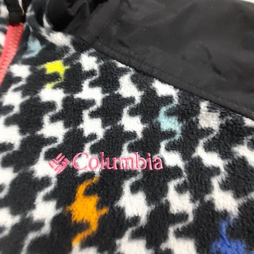 COLUMBIA Jacket Girls 14/16 Fleece Colorful geometric Print Outerwear Full Zip - Picture 3 of 14