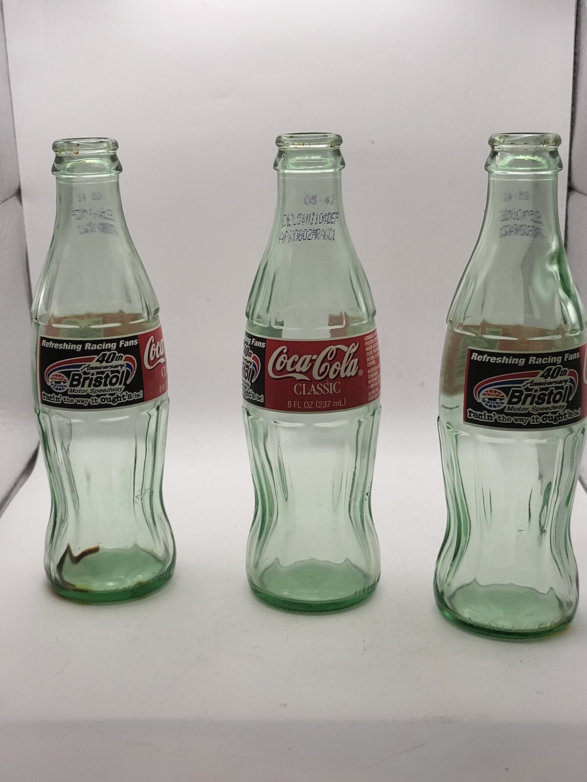 Lot Of 3 NASCAR Coca-Cola Bottles Bristol Motor Speedway