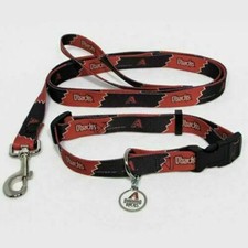 ARIZONA DIAMONDBACKS DOG CAT PET SET COLLAR LEASH ID TAG CHOOSE SIZE