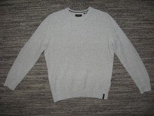 SUPERDRY Mens M Textured Crew Neck Sweater Jumper Gray