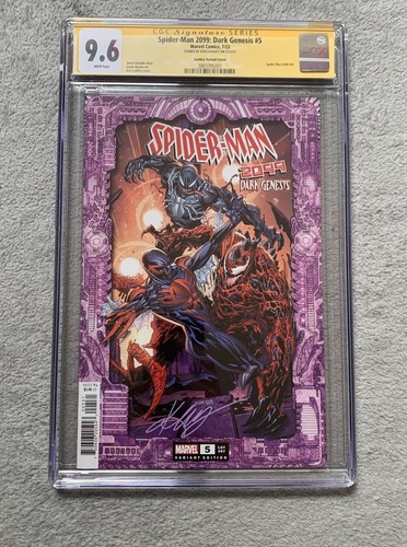 Spider-Man 2099: Dark Genesis 5 (2022) Marvel CGC 9.6 Signed By Lashley Variant - Afbeelding 1 van 5