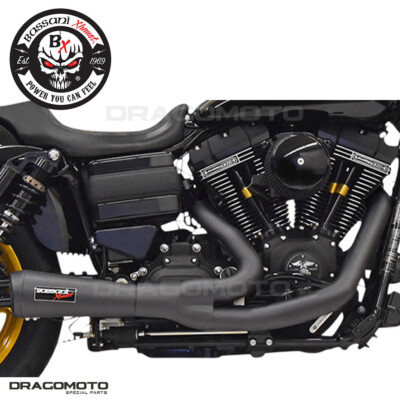 Harley FXDF 1690 Dyna Fat Bob 2012-2017 Full exhaust BASSANI Black