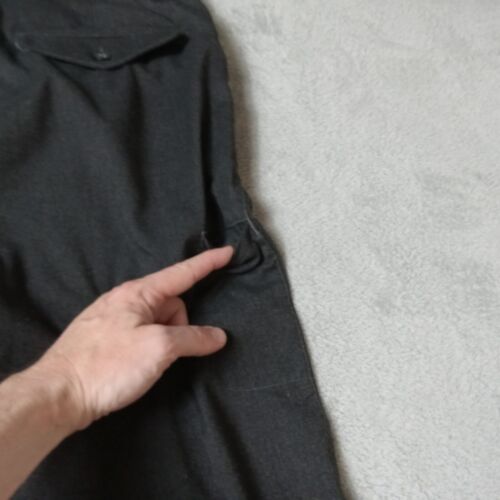 Vintage Anchor Blue Pants Mens 36x32 (Fits 34x31) Black Baggy Wide Leg Rave Y2K - Picture 5 of 12