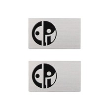 EPI Speaker logo Badge replacement piece Aluminum 38mm 1.5" X22mm 0.86"