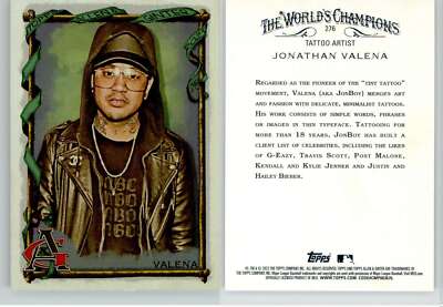 Jonathan Valena 2023 Topps Allen & Ginter Silver Portrait #276 Tattoo Artist