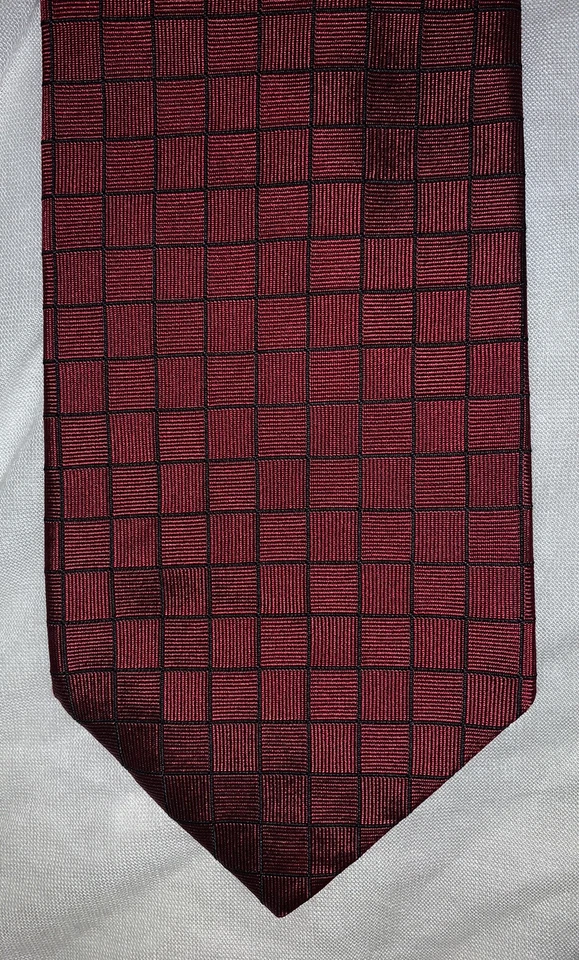 Corbata de seda para hombre Brooks Brothers Makers rojo/azul a cuadros usada en excelente estado Foto 2 de 4