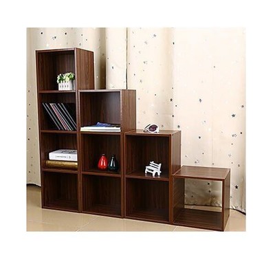 New Wooden Teak 1-4 Tier Bookcase Display Unit Storage 