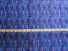 1 yd 100 Cotton Fabric Blue, Dark Blue. Caribbean Blue Light Blue