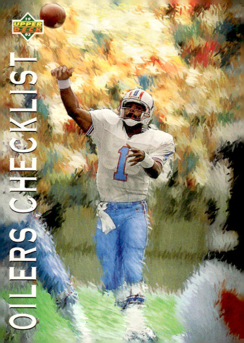 1993 Upper Deck Houston Oilers #81 Team Checklist Card