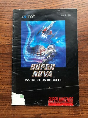Super Nova SNES Super Nintendo Instruction Manual Only