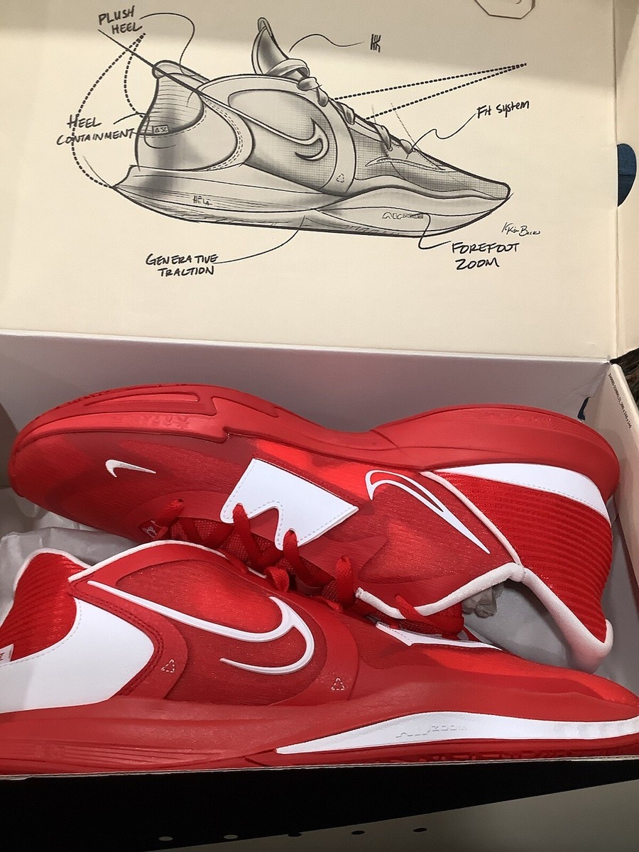 NEW Nike Kyrie Low 5 TB Promo Court Red DX6651-602 Men\'s basketball shoes S16.5 Nike Kyrie 5 TB Promo Low University Red for Sale  main image 4