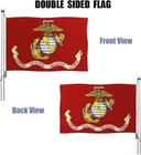 New Listing3X5 Marines Usmc Marine Double Sided 210D Ntlon Flag Banner Officially Licensed