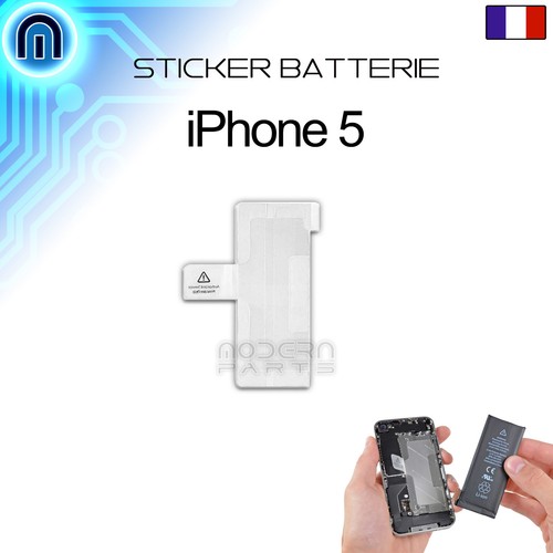 Autocollant Adhésif Sticker Batterie iPhone 5/C/S/SE/6/6S/6+/7/X/XS Double Face - Photo 2 sur 7