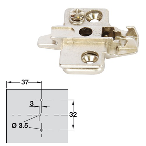 Bisagra de copa de nexo 170° oculta para césped sin resortes montaje superpuesto completo haga clic en el brazo - Imagen 3 de 14