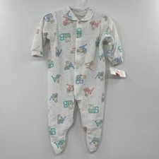 Unisex New Vintage Carter's Month Terry Cloth bunny Footed Outfit 6-9 months