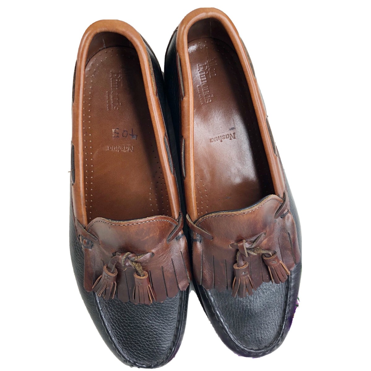 Allen Edmonds Nashua Sz 10 1/2 D Two Tone Brown Black Tassel  display picture 1