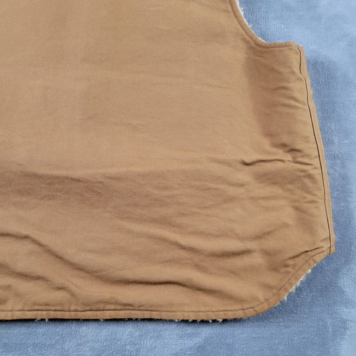 Vintage Carhartt 6SV Sherpa Lined Vest Men's 3XL XXXL Duck Brown Union Made USA - Picture 8 of 16