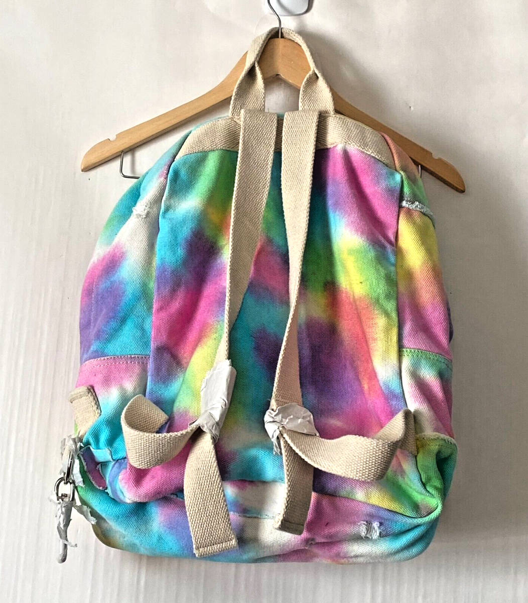 Urban Outfitters Tie Dye Distressed Canvas Backpack Large 