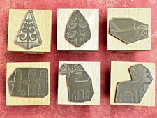 English Stamp Company Rubber Stamp - 1 inch small size Christmas stamps