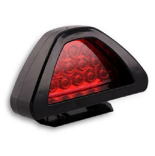 F1 Style Triangle Red 12-LED 3rd Rear Bumper Tail Stop Strobe Light Universal - Picture 9 of 10