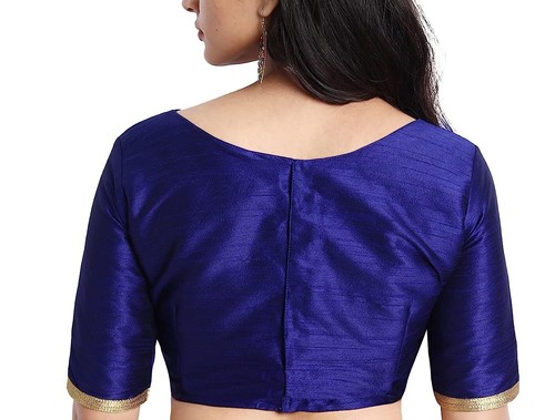 Camicia donna Dupion seta barca collo sari top Bollywood choli tunica abbigliamento da festa - Foto 41 di 58