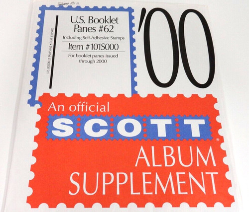 Scott 2000 United States Booklet Panes Stamp Album Supplement #62 101S000 Open