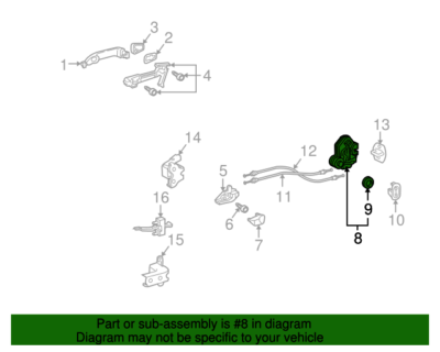 しぐ TOYOTA HILUX VII GENUINE LOCK ASSY, REAR DOOR, LH 69060-0K040 | eBay