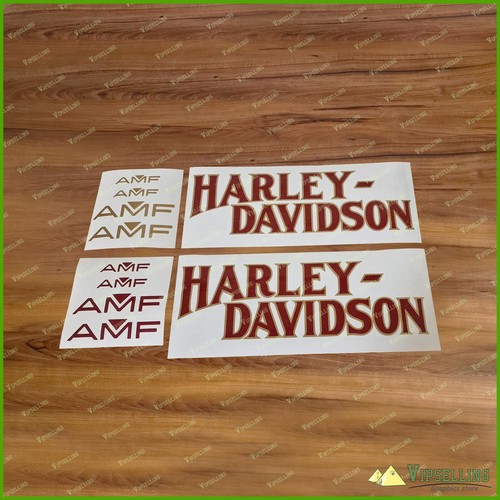 AMF Harley Davidson FXLR FXEF FXE 1977 LOW RIDER Gas Fuel Tank Stickers Decals - Foto 7 di 18