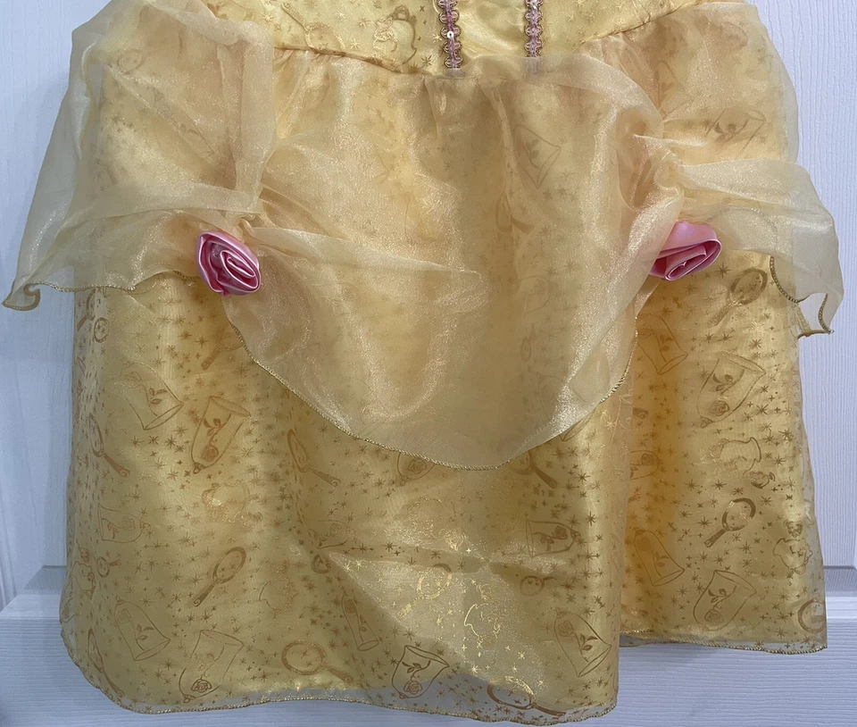 Niña Disney Princesa Bella La Bella y la Bestia Vestido Disfraz Talla 7/8 y Enagua Foto 4 de 4