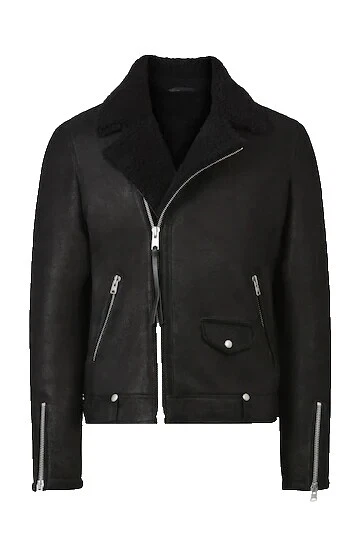 Chaqueta de moto AllSaints Negro abrigos, chaquetas y chalecos para hombres