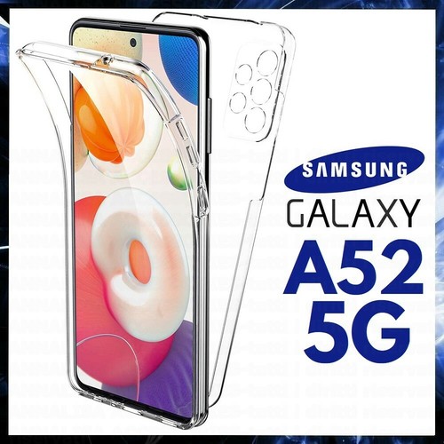 COVER 360 PER SAMSUNG GALAXY A52 5G CUSTODIA FRONTE RETRO TRASPARENTE IN TPU - Foto 1 di 12