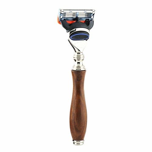 Herren Holz Rasierset Sicherheitsrasierer, beste silberne Spitze Dachs Bürste Ständer Schüssel Kit - Bild 3 von 7