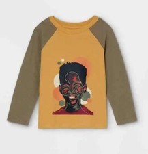 T-Shirt Black History Month Beautiful Boy Baseball Gold Toddler 2T Raglan L/S